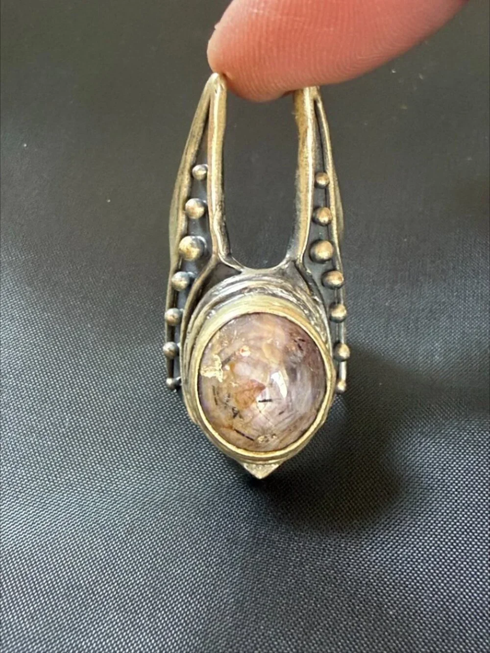 Acid Queen OOAK WarMaster Ring Ruby Sterling Silver Size 5.75 - Picture 3 of 15